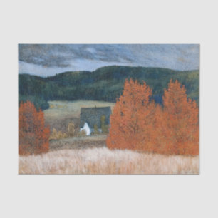 Autumnal Mood by Jamtland by Helmer Osslund Tissue Paper