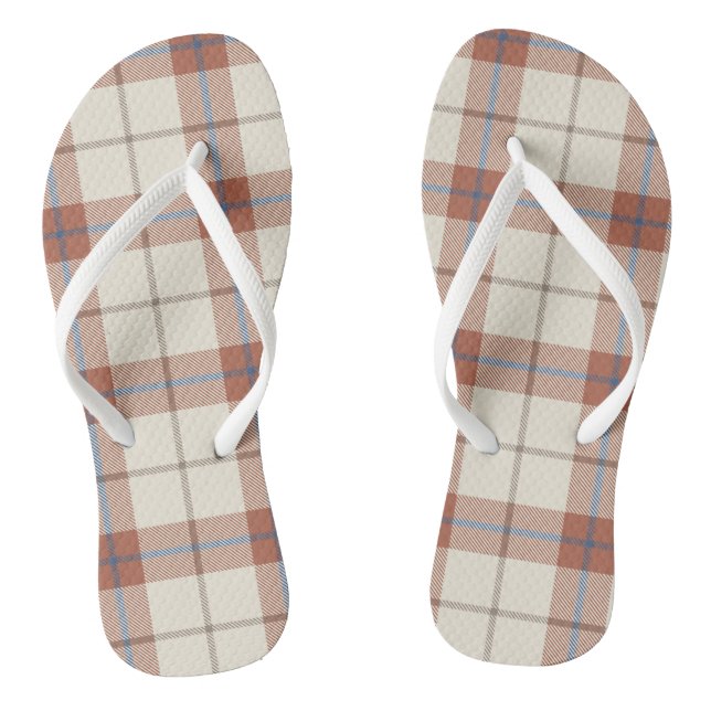 Autumnal Plaid Thongs (Footbed)