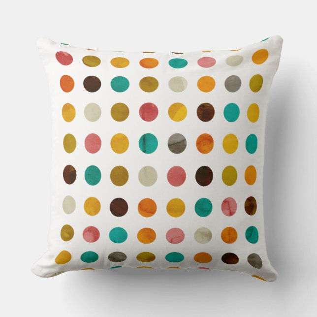 Autumnal polka dots cushion (Front)