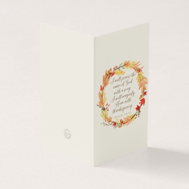 Autumnal Scripture-themed Greeting Cards (Outside)