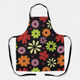 Autumnal Seamless Floral Pattern Apron