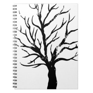 Autumnal Tree Lino Print Notebook