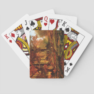 Autumnal Trees in Cresheim Glen (Philadelphia) Playing Cards