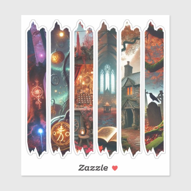 Autumnal Whimsigoth Enchanted Washi Tape Scrapbook (Sheet)