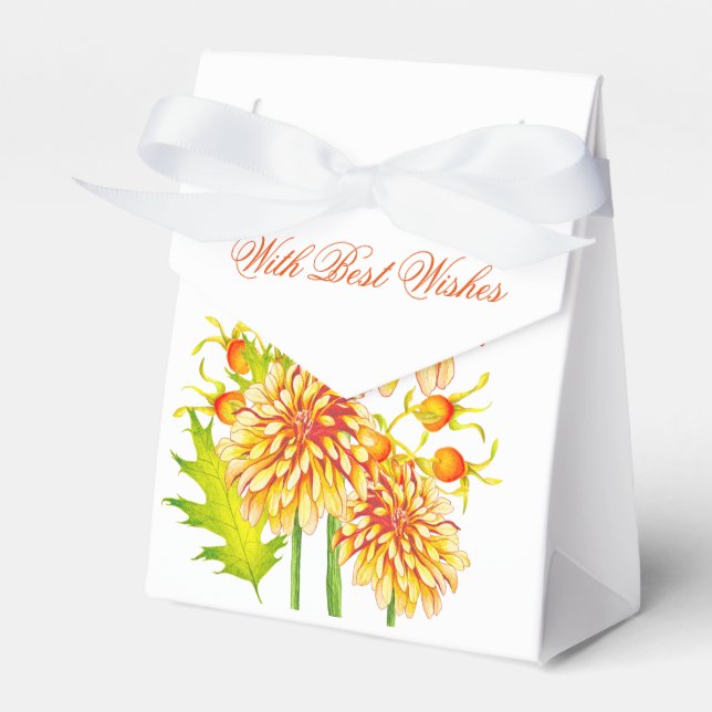 Autumn's Arrival on a Favour Box (Front Side)