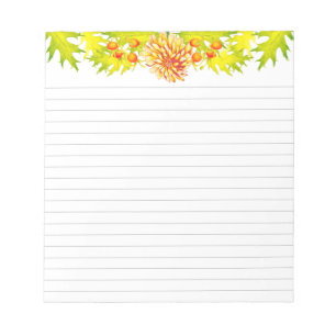 Autumn's Arrival on a Medium Sized Notepad