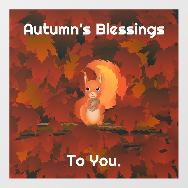 Autumn's Blessings Window Cling (Sheet)