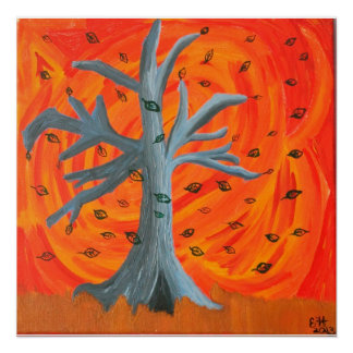 "Autumn's Fall" Acrylic Painting 20x20 Poster