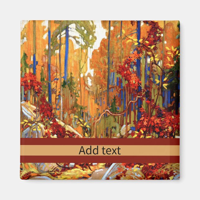 Autumn's Garland, Colourful Landscape template, Magnet (Front)