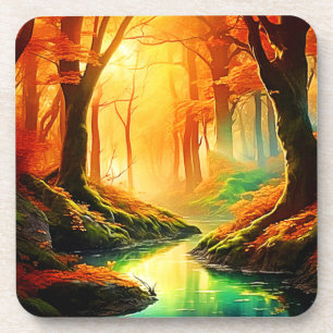 Autumn's Golden Whisper Coaster