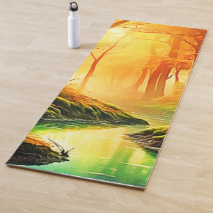 Autumn's Golden Whisper Yoga Mat