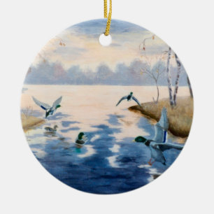 Autumn's Mallards Ornament