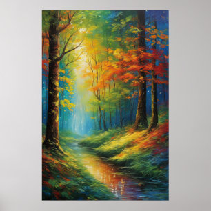 Autumn's Palette, A Lush Forest Poster
