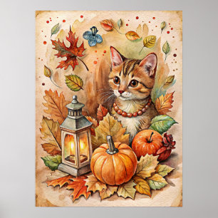 Autunm Pumpkins Poster