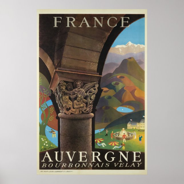 Auvergne,France,Travel Poster (Front)