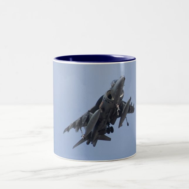 AV8B Harrier head On mug (Center)