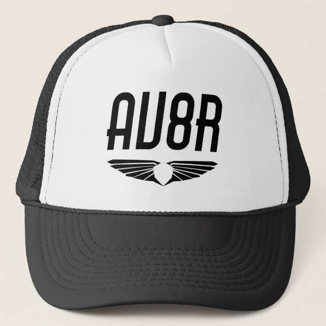 AV8R - Aviators & Pilots Wing Design Trucker Hat (Front)