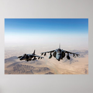 AV-8B Harrier II Aircraft Poster