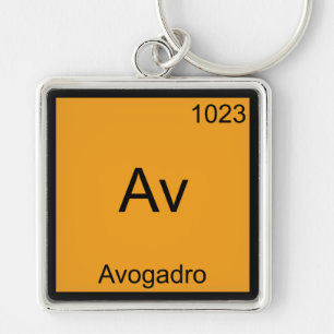 Av - Avogadro Funny Element Chemistry Symbol Tee Key Ring