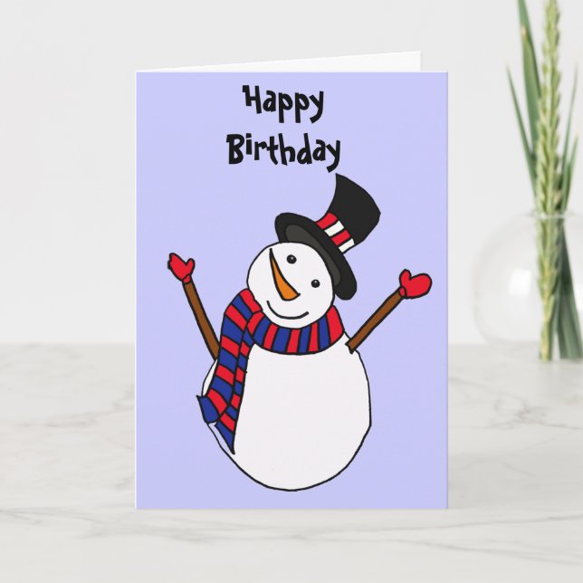 AV- Happy Snowman Birthday Card (Front)