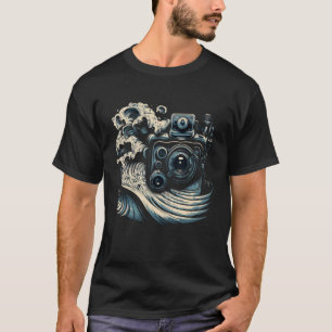 AV Technician Sound Waves Camera Audio Visual Tech T-Shirt