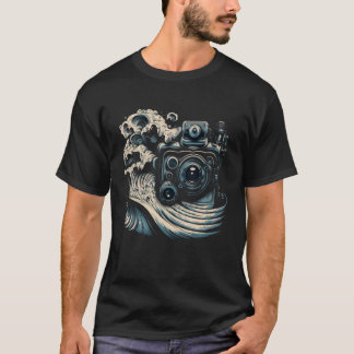 AV Technician Sound Waves Camera Audio Visual Tech T-Shirt