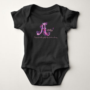 Ava girls name & meaning letter A baby apparel Baby Bodysuit