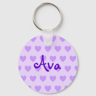 Ava in Purple Key Ring