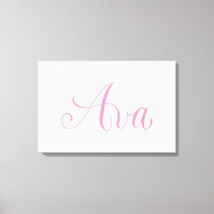 Ava - Modern Calligraphy Name Design Canvas Print