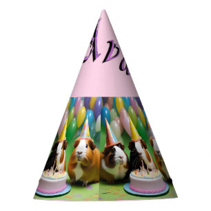 Ava Name With Birthday Guinea Pigs, Party Hat