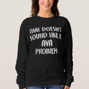AVA Personalised Cute Flower Girls AVA Name Sweatshirt