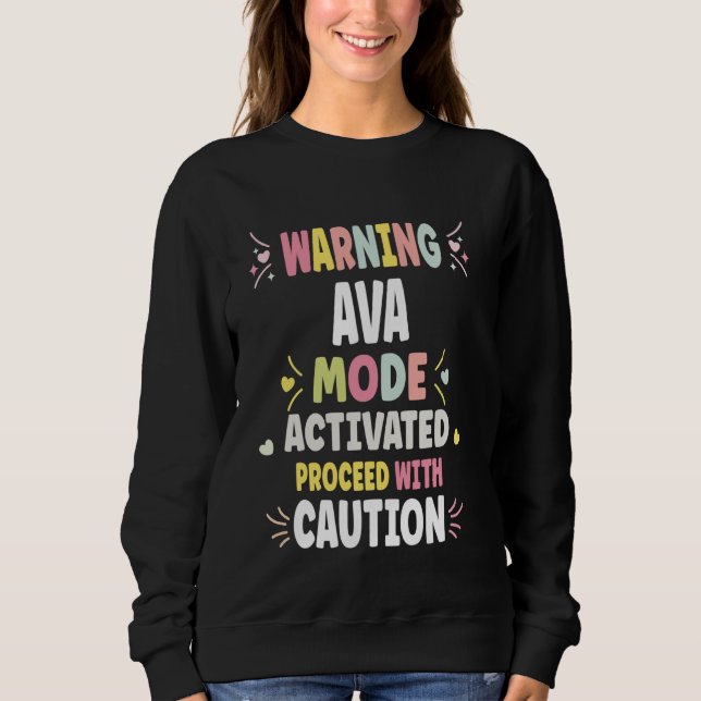 AVA Personalised Women's  Custom AVA Sweatshirt (Front)