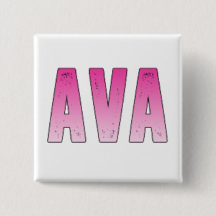 Ava pink name 15 cm square badge