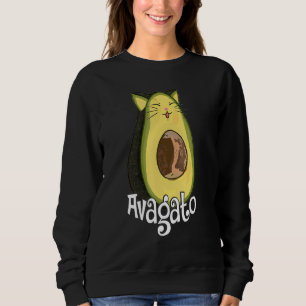 Avagato Cat Avogato  Avocado Christmas Sweatshirt