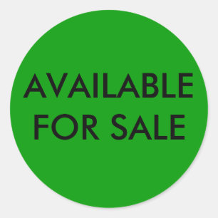 AVAILABLE FOR SALE STICKER