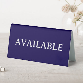 AVAILABLE | Plastic 6" X 3" Table Tent Sign