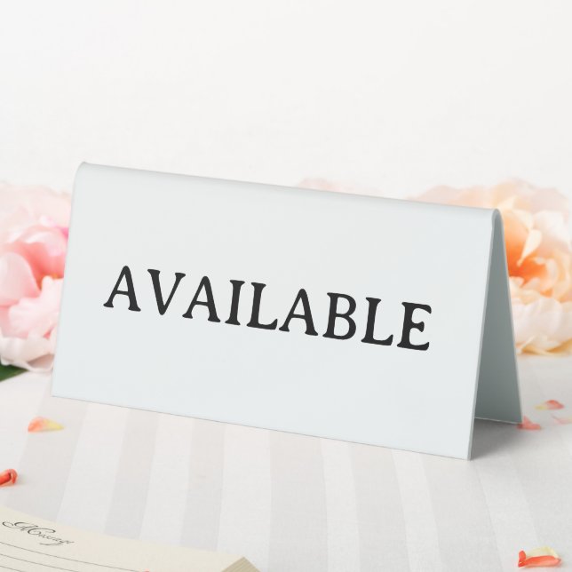 AVAILABLE | Plastic 6" X 3" Table Tent Sign (In SItu (Wedding))