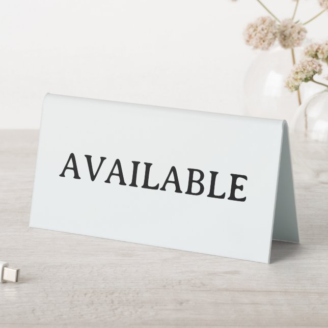 AVAILABLE | Plastic 6" X 3" Table Tent Sign (In SItu (Table))