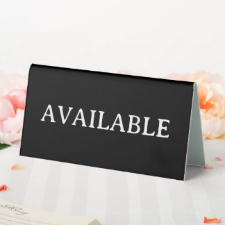 AVAILABLE | Plastic 6" X 3" Table Tent Sign
