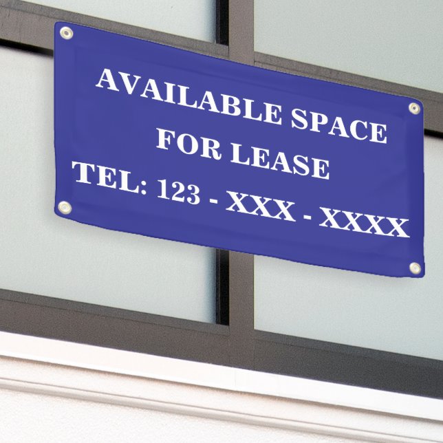 Available Space For Lease Customisable Banner (Outside Building)