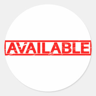 Available Stamp Classic Round Sticker
