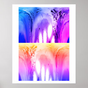 Avalanche at sunset art poster