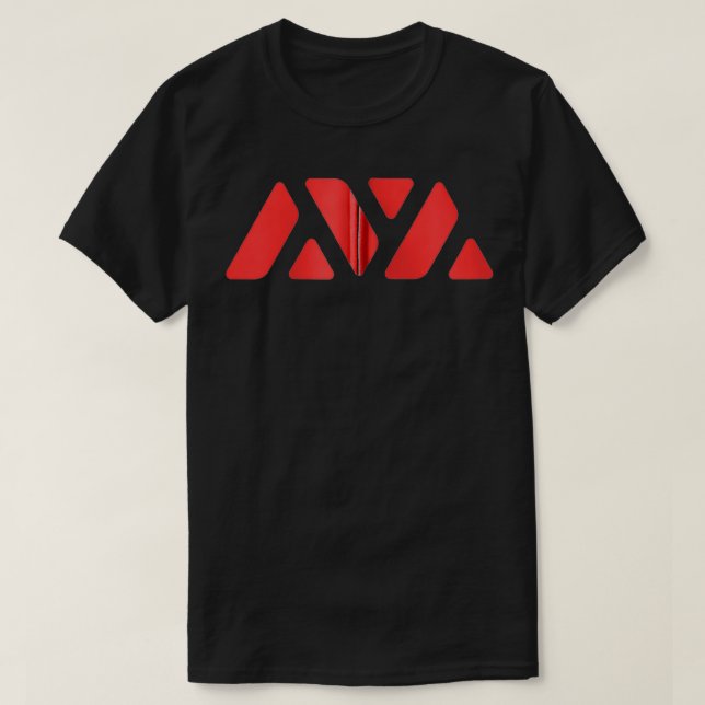 Avalanche AVAX Red Logo Image Cryptocurrency Zip  T-Shirt (Design Front)
