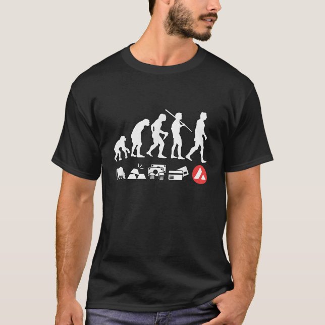Avalanche Evolution of Money A AVAX Crypto  T-Shirt (Front)