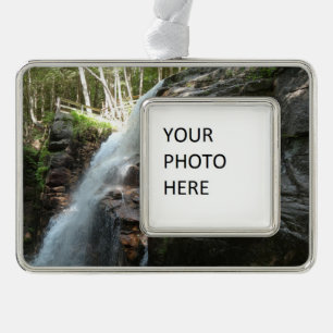 Avalanche Falls Silver Plated Framed Ornament