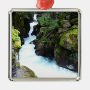Avalanche Gorge I at Glacier National Park Metal Tree Decoration