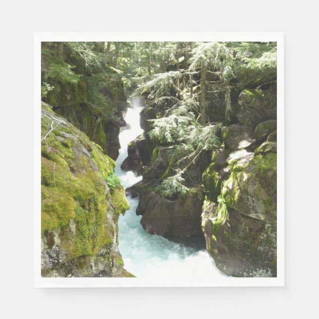 Avalanche Gorge II at Glacier National Park Napkin (Front)