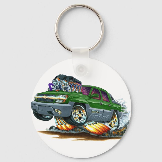 Avalanche Green Truck Key Ring (Front)