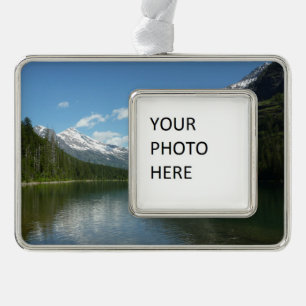 Avalanche Lake I in Glacier National Park Silver Plated Framed Ornament
