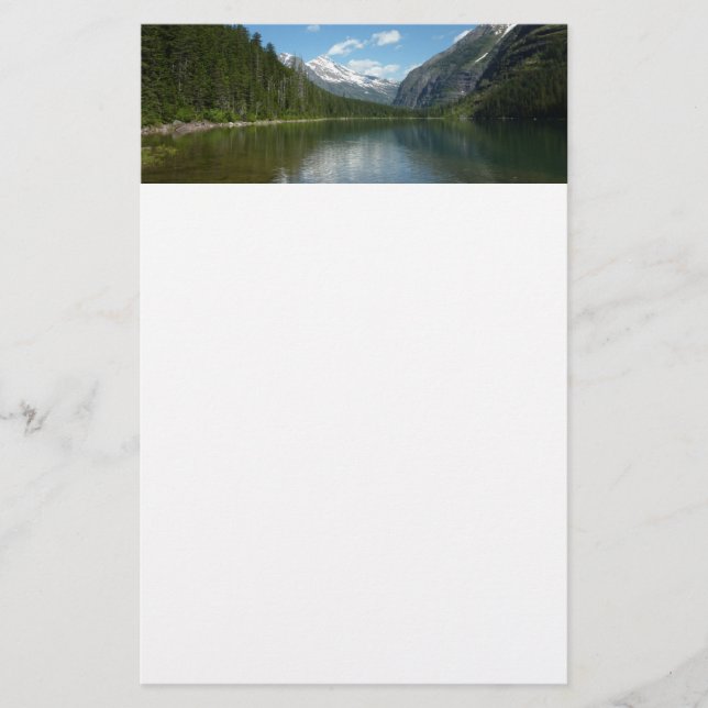 Avalanche Lake I in Glacier National Park Stationery (Front)